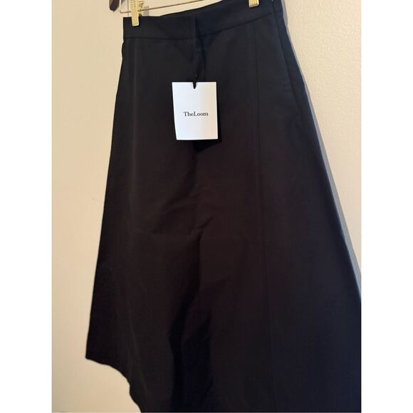 NWT New The Loom Flare Maxi Skirt Black European Brand MSRP $320 100% Cotton - Picture 5 of 13